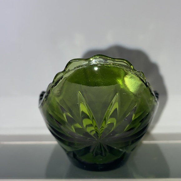 Emerald Green Anchor Hocking Star Of David Catchall 1960’s Decorative Candy Dish - Picture 8 of 12